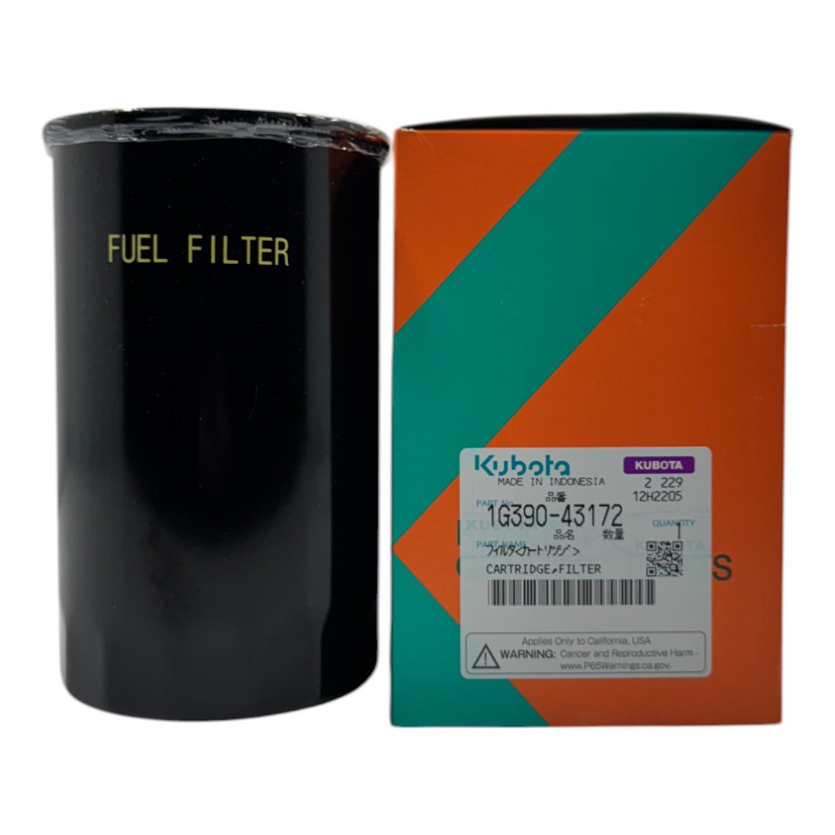 Fuel Filter Cartridge for Kubota V3800, V3600, and V3300 diesel engines