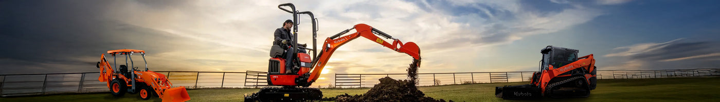 Kubota machines hard at work.