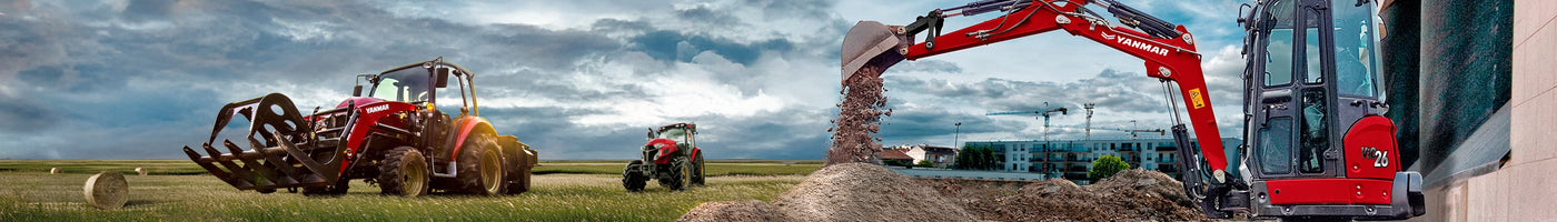 Yanmar tractors and excavators working